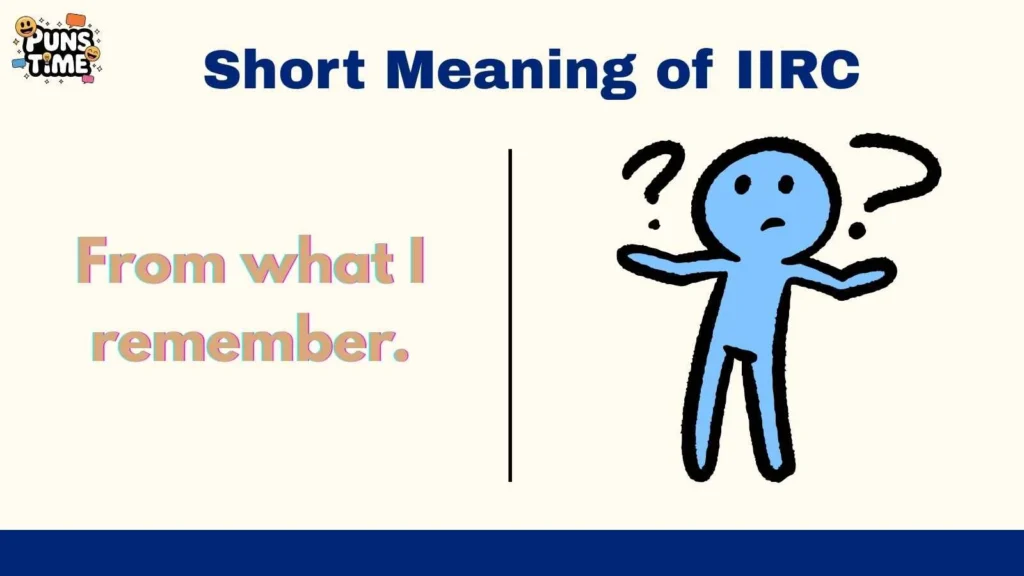 Short Meaning of IIRC